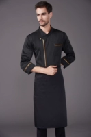 Черный лонгслив, фартук