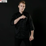 Рабочая одежда старшего шеф-повара для мужчин осенью и зимней с длинными рукавами Black Hotel Western Restaurant Restaurant Catering Restaurant Restaur