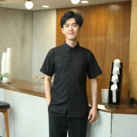 (Ван Вэньксиан) 808 Черная короткая рубашка