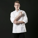 Рабочая одежда старшего шеф-повара для мужчин осенью и зимней с длинными рукавами Black Hotel Western Restaurant Restaurant Catering Restaurant Restaur