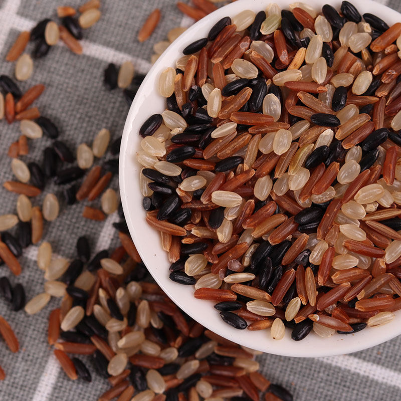 Three - color brown rice 1500g Rice Rice Brown Rice Black Rice Red Rice Red Rice Rough Grain Fetal Embryo Rice