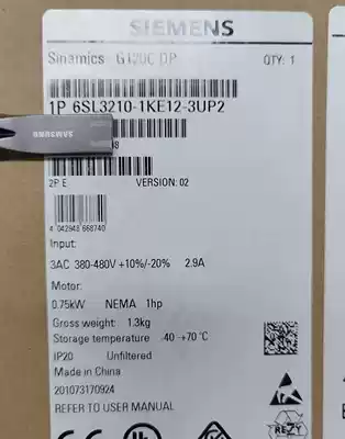 Siemens 6SL3210-1KE11 12 13 14 15 17 18-2 3 5 8 AF2 1