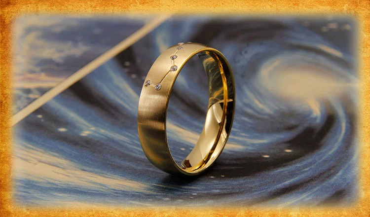 Đạo giáo Kaiguang Tập hợp Aura Ring Beidou Hình thành bảy ngôi sao Thực hành phước lành bảo vệ cơ thể và bảo vệ tà ác để thanh lọc cơ thể và tâm trí - Nhẫn