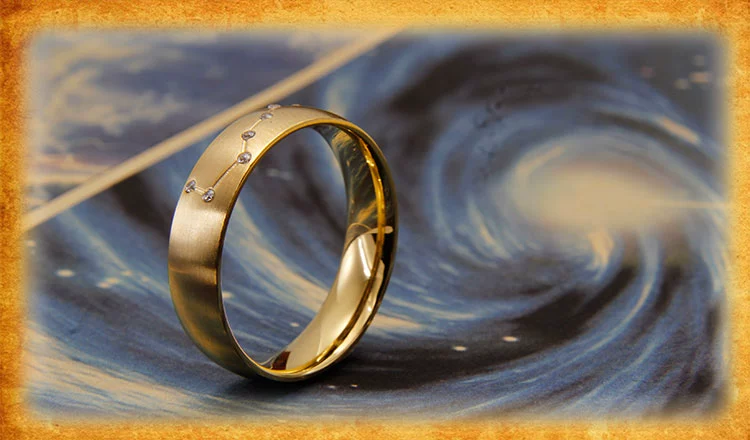 Đạo giáo Kaiguang Tập hợp Aura Ring Beidou Hình thành bảy ngôi sao Thực hành phước lành bảo vệ cơ thể và bảo vệ tà ác để thanh lọc cơ thể và tâm trí - Nhẫn