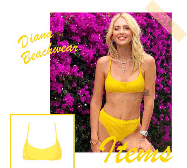 Женская плавках 意大利calzedonia diana 黄色背心吊带式比基尼泳裤 rc0/sa0 1612