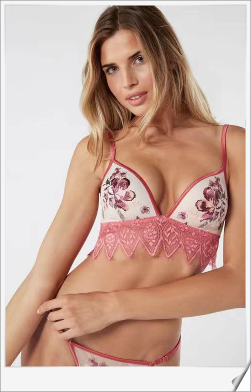 Итальянское Intimissimi София цветочный кружевной вышивкой полурельефный бюстгальтер с чашкой 1/2 RID/RPD/RIS1340