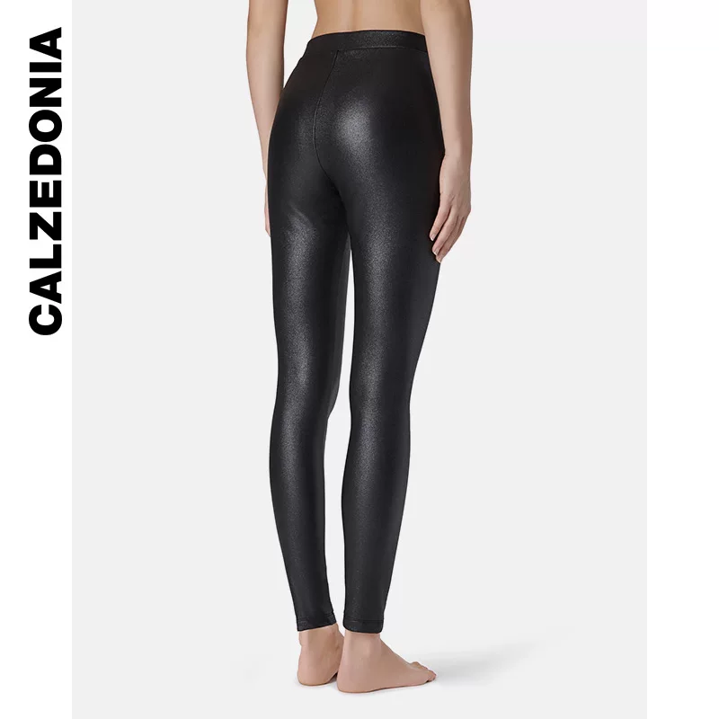 Италия calzedonia стиль моды кожаный эффект подтяжка бедер теплые внутренние штаны MODP0786