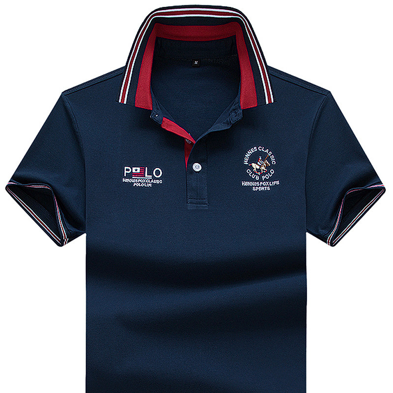 Summer men short sleeve T-shirt pure cotton Polo shirt men's business leisure clothes large number of receptive shirt