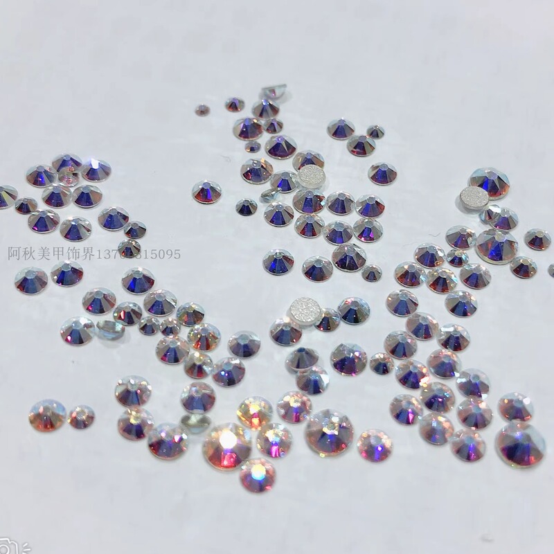 Authentic Swarovski Flat-Bottomed Irregular-Shaped Diamonds, Round White Diamonds, Ab Colored Diamonds, Mixed Size Diamonds, Nail Art Crystal Glass Diamonds, Rhinestones Authentic Swarovski Flat-Bottomed Irregular-Shaped Diamonds, Round White Diamonds, Ab Colored Diamonds, Mixed Size Diamonds, Nail Art Crystal Glass Diamonds, Rhinestones
