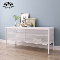 Nordic TV Cabinet Push-and-pull Mesh Door Composition Modern Minima Light Extravagant SMALL OUTDOOR RED NEW WHITE LIVING ROOM CABINET