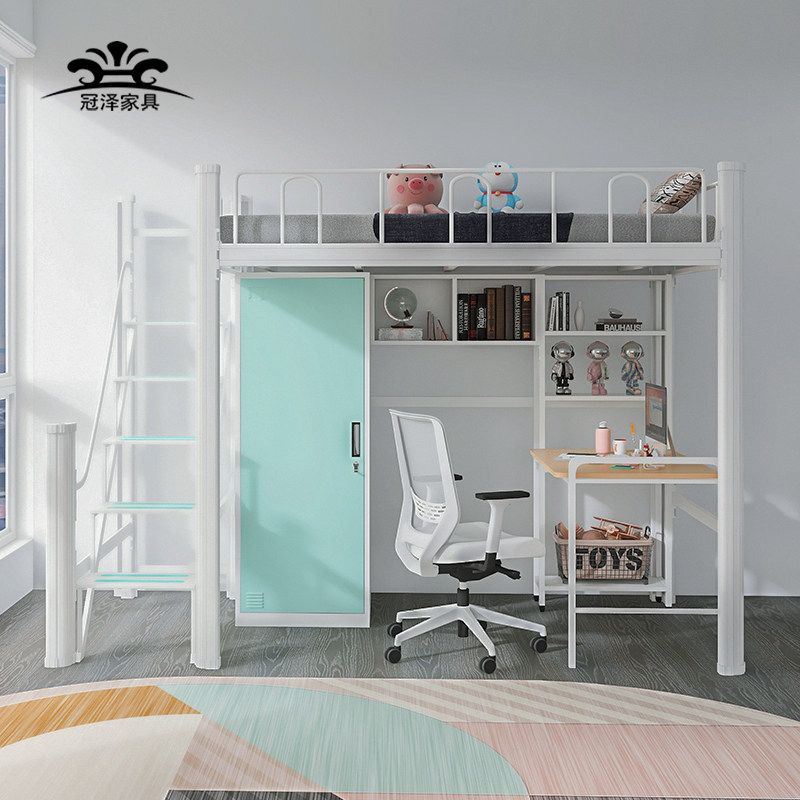 Children Bed Lower Bed Double Bed Multifunction Wardrobe Bed Lower Table Composition Student Integrated Bunk Beds Small Family