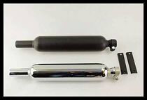 CG125 motorcycle exhaust pipe retro modified black electroplating torpedo back pressure aggravated silent Pearl River General