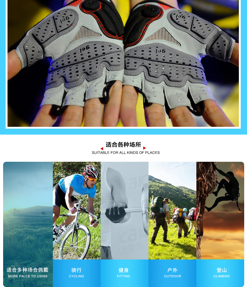 Gants de cyclisme mixte ESSEN SPORT - Ref 2238236 Image 18