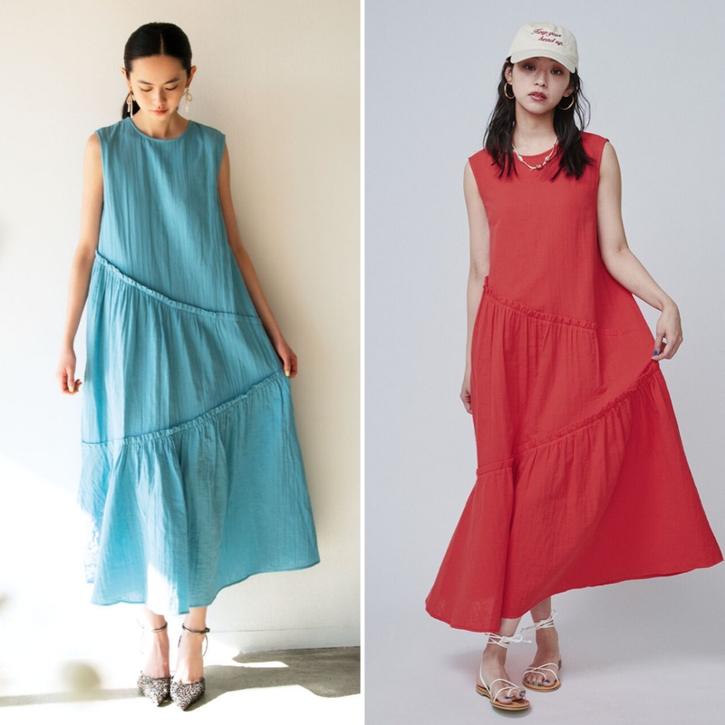 The Color Is Extremely Beautiful! Colorful Dress, Pure Cotton Double-Layer Gauze Asymmetrical Ruffle Skirt, Japanese Style Women's Plus Size The Color Is Extremely Beautiful! Colorful Dress, Pure Cotton Double-Layer Gauze Asymmetrical Ruffle Skirt, Japanese Style Women's Plus Size