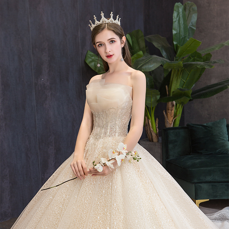 Starry sky, elite tube top for bride, new collection, lace dress Starry sky, elite tube top for bride, new collection, lace dress