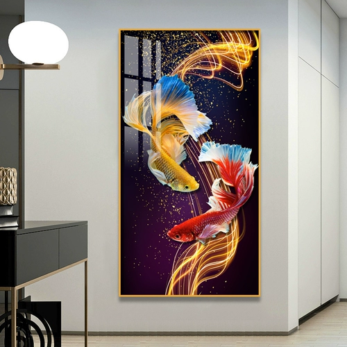 Новый кои крыльца рисовать бриллиантовые версии современный коридор гостиной прохождение бриллиантового конец павлина рыбная палка Алмаз вышивка