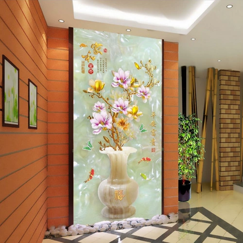 Diamond Embroidery 2020 Новая вертикальная версия Ping Arich Vase Diamond Painter и благоприятная картина Magnolia Living Room