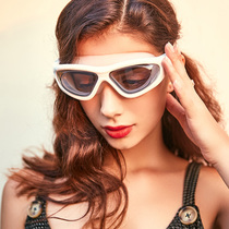 Goggles waterproof anti-fog framed swimming goggles sunscreen HD diving flat light swimming glasses men and women fashion goggles