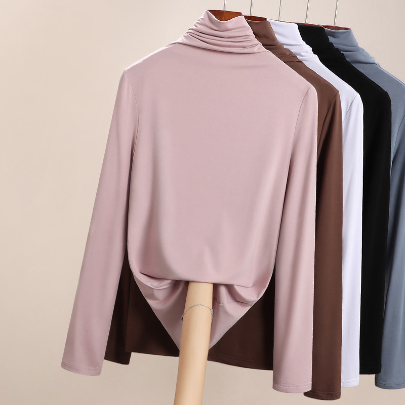 High-necked bottoming shirt women's autumn and winter inner wear black spring and autumn all-match 2022 new foreign style long-sleeved t-shirt women's tops