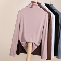 High collar bottom-shirt female autumn winter within lap black spring autumn 100 lap 2022 new foreign air long sleeve t-shirt female blouse