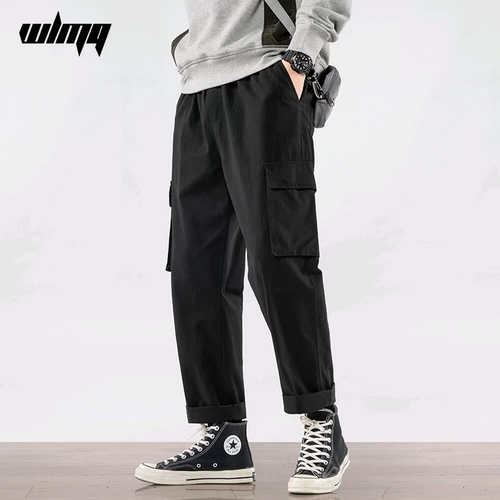 Мужские осенние штаны для отдыха, свободный прямой крой