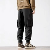 Утепленные трендовые черные штаны для отдыха, оверсайз, свободный крой
