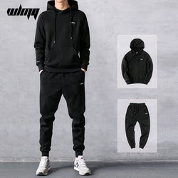Men's Sweatshirt and Sweatpants Set 2025 Spring and Autumn New Hooded Sports Casual Trendy Autumn and Winter Fleece-Lined Thickened Jacket