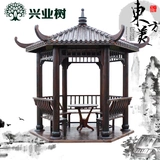 兴业树 Открытый беседка павильон сплошной древесина беседка ретро классическая шестиугональная павильон импортирует южную сосну для старой карбонизации