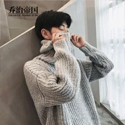 Cao cổ áo len nam Hàn Quốc phiên bản của xu hướng của sinh viên Harajuku phong cách loose áo len đơn giản hoang dã bf thanh niên đẹp trai áo