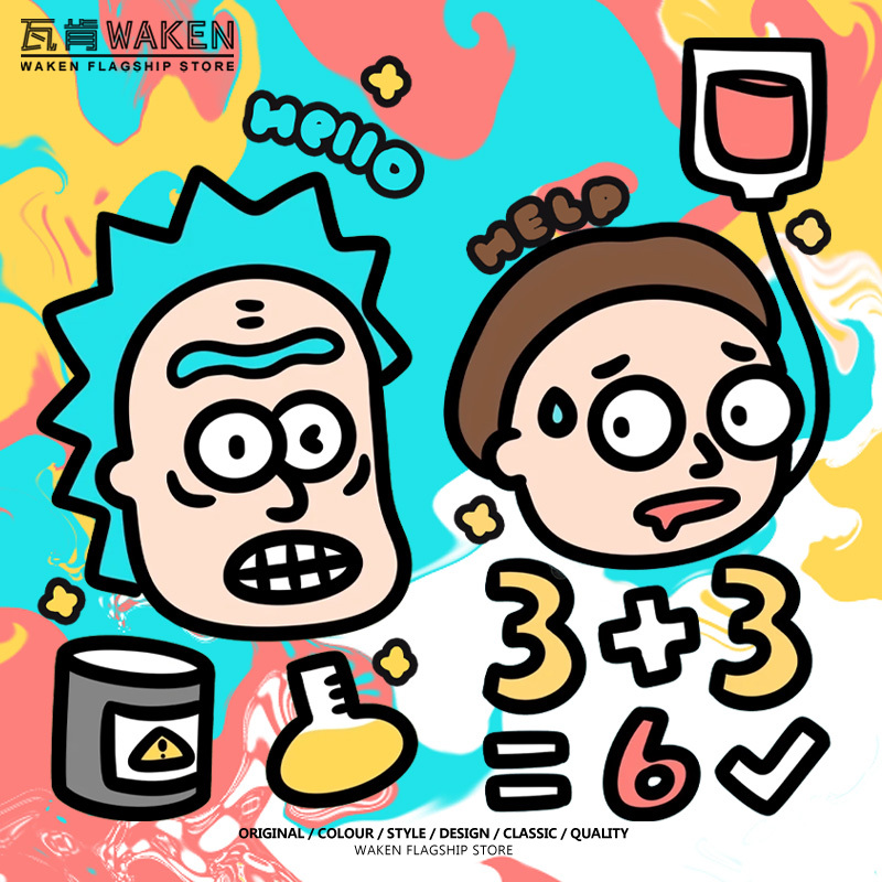 Rick and Morty Cartoon Spoof Graphic Print Summer Short-Sleeved T-Shirt Top American Comic Pure Cotton Loose Casual Wear