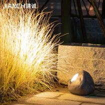 Solar Led Emulation Luminous Stone Lamp Outdoor Waterproof Patio Lawn Lawn Small Road Park Decorative Lights