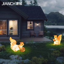 Solar Luminous Squirrel Light LED Emulation Outdoor Waterproof Patio Lawn Lawn Festival Decorative Landscape Animal Getaway Lamp