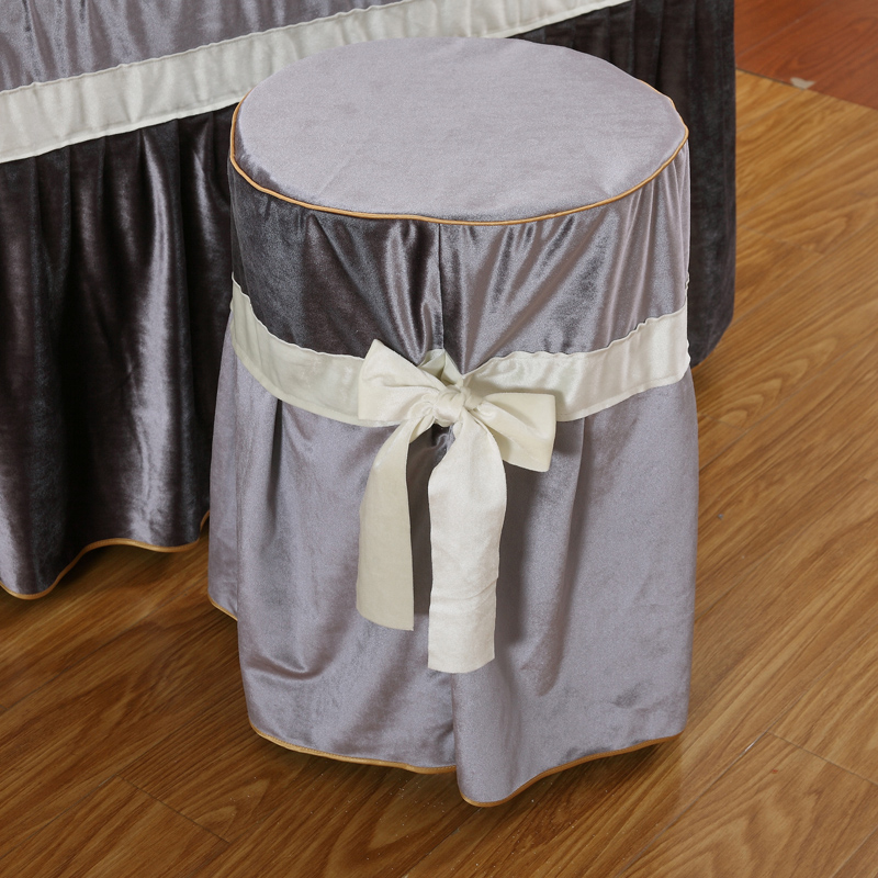Của sự sang trọng và vẻ đẹp bedspread denim cao cấp phong cách châu Âu nhung có thể được tùy chỉnh bán kính của Ý đầu hình thang điều trị đầu khử trùng - Trang bị tấm ga bọc giường spa
