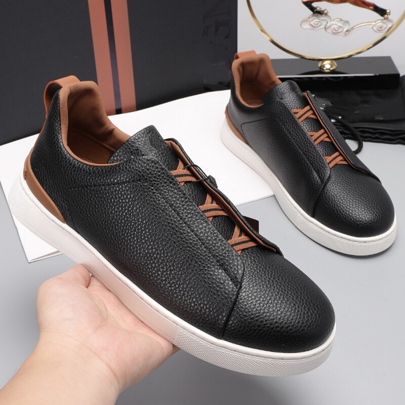 Z Brand Men's Slip-On Fashion Sneakers with Cross Elastic Straps, Soft Soles, Business Casual Sports Shoes, Slip-On Driving Shoes