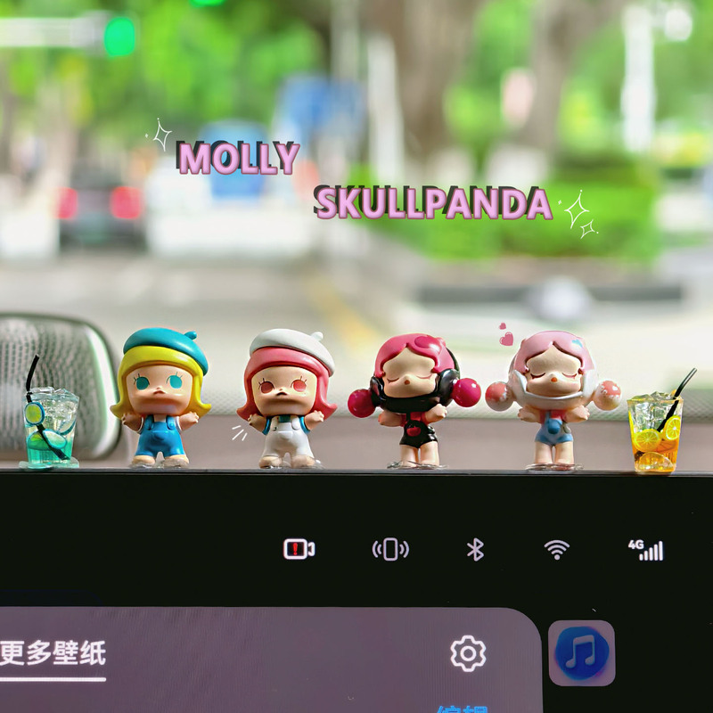 New Car Ornaments Bubble Mart Cute Car Dashboard Display Screen Decorations Sp Cuddly Cute Girl