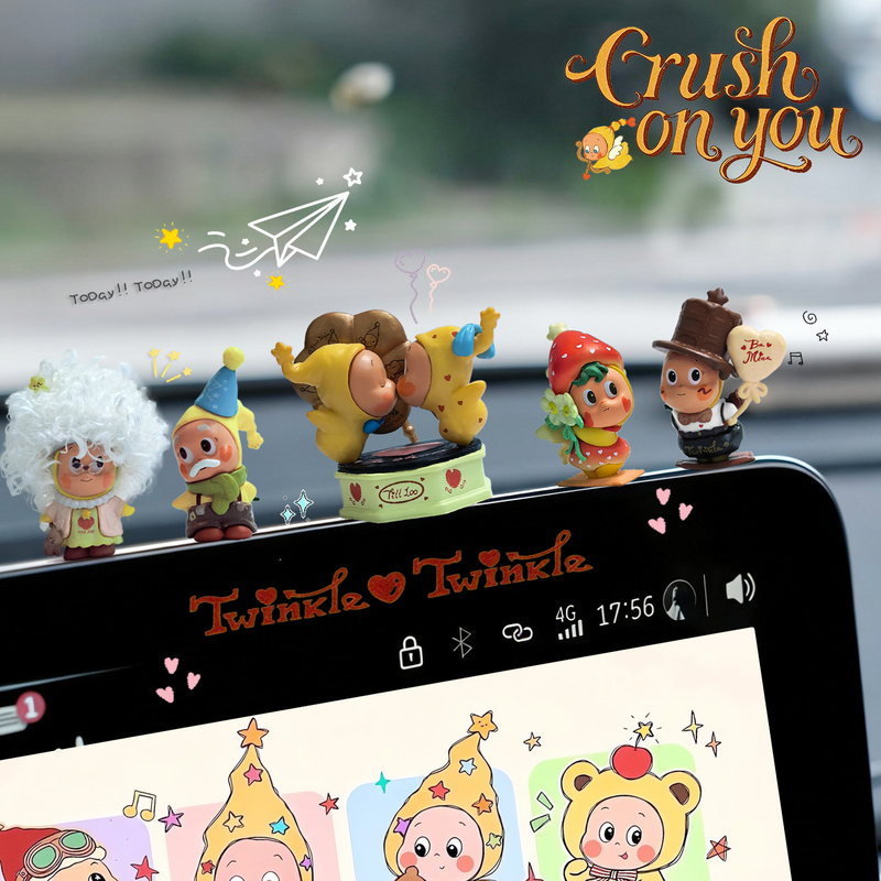 Star-Shaped Car Ornaments, Wedding Gifts, Unique and Cute Dashboard Decorations, Computer Dashboard Screen Stress-Relief Figurines