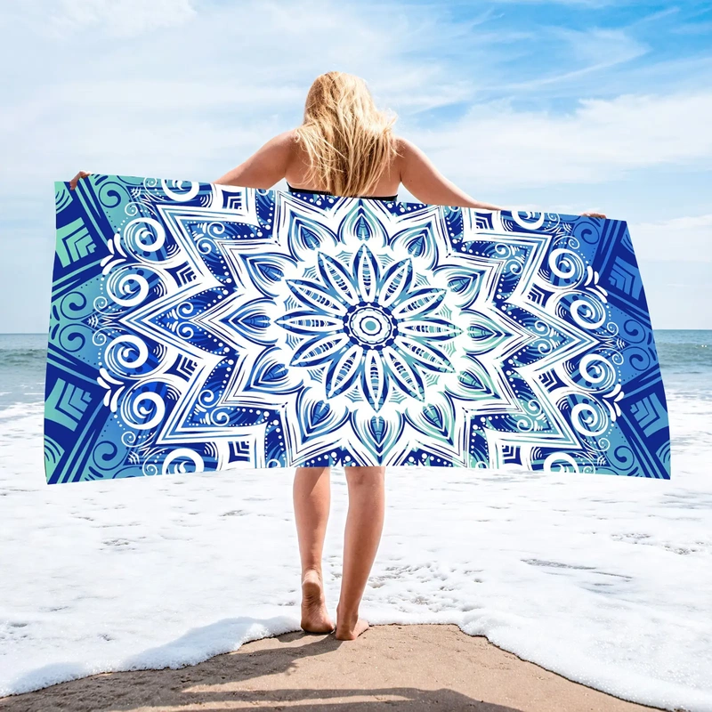 Quick-Drying Poncho Beach Towel Seaside Vacation Beach Bath Towel Absorbent Bathrobe Sports Women's Summer Towel Absorbent Towel