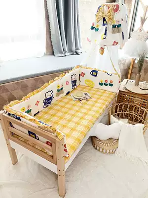 Customized splicing bed for children's bed cotton baby children's anti-collision bed bedding bedding kit Four Seasons Universal