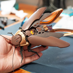Anime-Style Double Ponytail Cockroach, Cantonese-Style Heavy-Duty Multi-Functional Vehicle, Chinese-Made Mecha, Super Large Cockroach Assembly Model