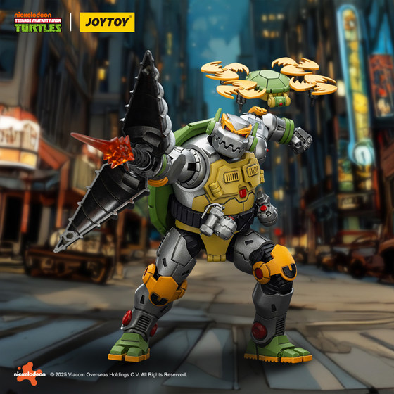 JOYTOY Dark Source Ninja Turtles Big Crocodile Skin Head & Mechanical Turtle Metal Head 1 18 movable soldier mannequin toy doll