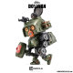Luminous and transformable tank robot model toy