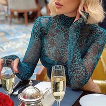 Fall hes for Women 2022 Fashion Se Long Sleep See-through od