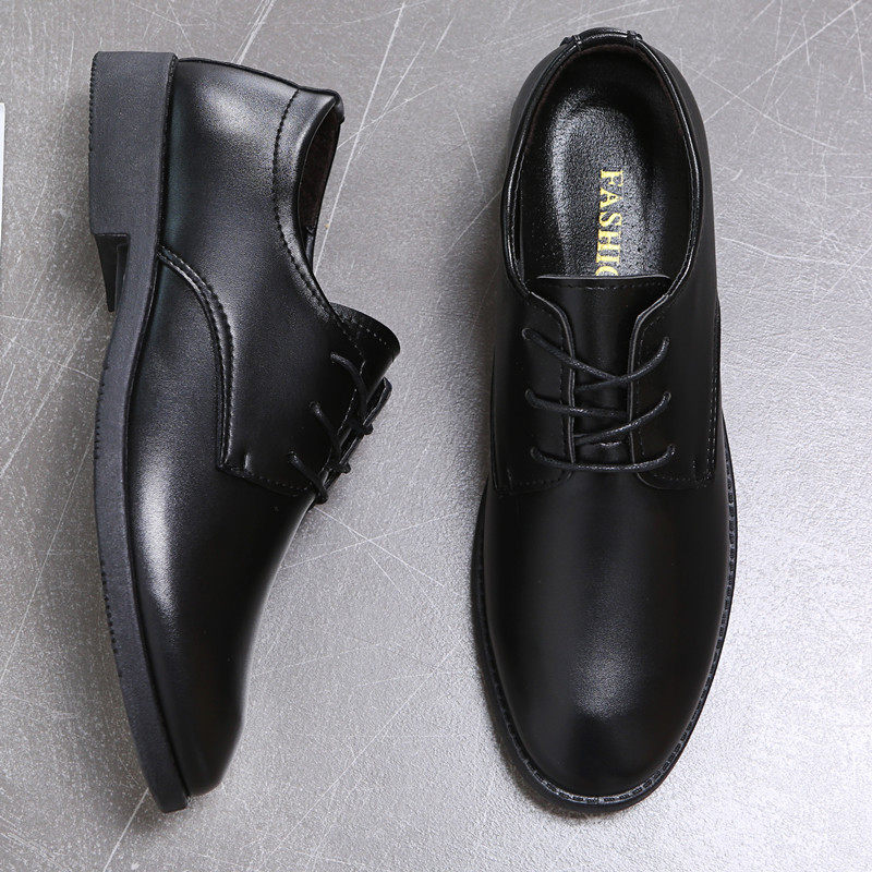 Spring and autumn leather shoes men's business formal wear casual Korean version black British fashion best man and groom wedding shoes men