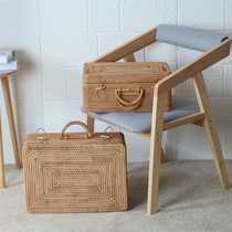 Vietnam autumn rattan woven large suitcase storage box suitcase suitcase storage box Prop box Cosmetics box