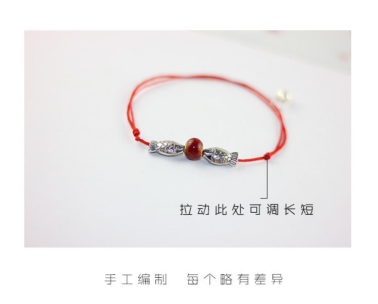 Phiên bản Hàn Quốc của miệng cá hoa men hạt nhỏ mắt cá chân nữ thời trang Hàn Quốc gốm trang sức mùa hè đồ trang trí chân bạn gái quà tặng lắc chân