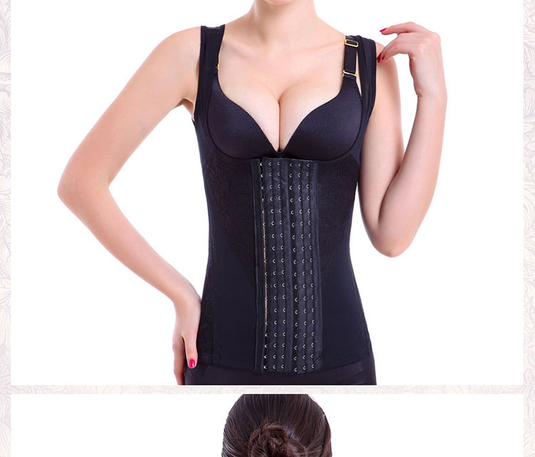 Nhựa áo sơ mi mùa hè phần mỏng giảm béo bụng bụng vành đai khóa sau sinh body vest eo eo dạ dày đồ lót nữ