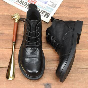 Martin boots men's british style chelsea boots leather shoes