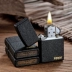 Sơn zippo chính hãng màu đen cá nhân tùy chỉnh Mỹ gốc dầu hỏa nhẹ hơn mờ sương gió zppo chữ - Bật lửa