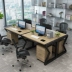 Bàn nhân viên một người máy tính bàn ghế kết hợp tủ đơn giản nội thất hiện đại 2/4/6 vị trí làm việc màn hình bàn làm việc 1m Nội thất văn phòng