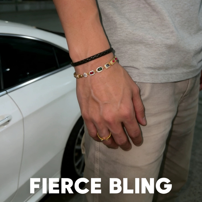 Fb Original Vintage Small Gemstone Original Obj European and American Trendy Jewelry Bracelet Couple Gift for Boyfriend